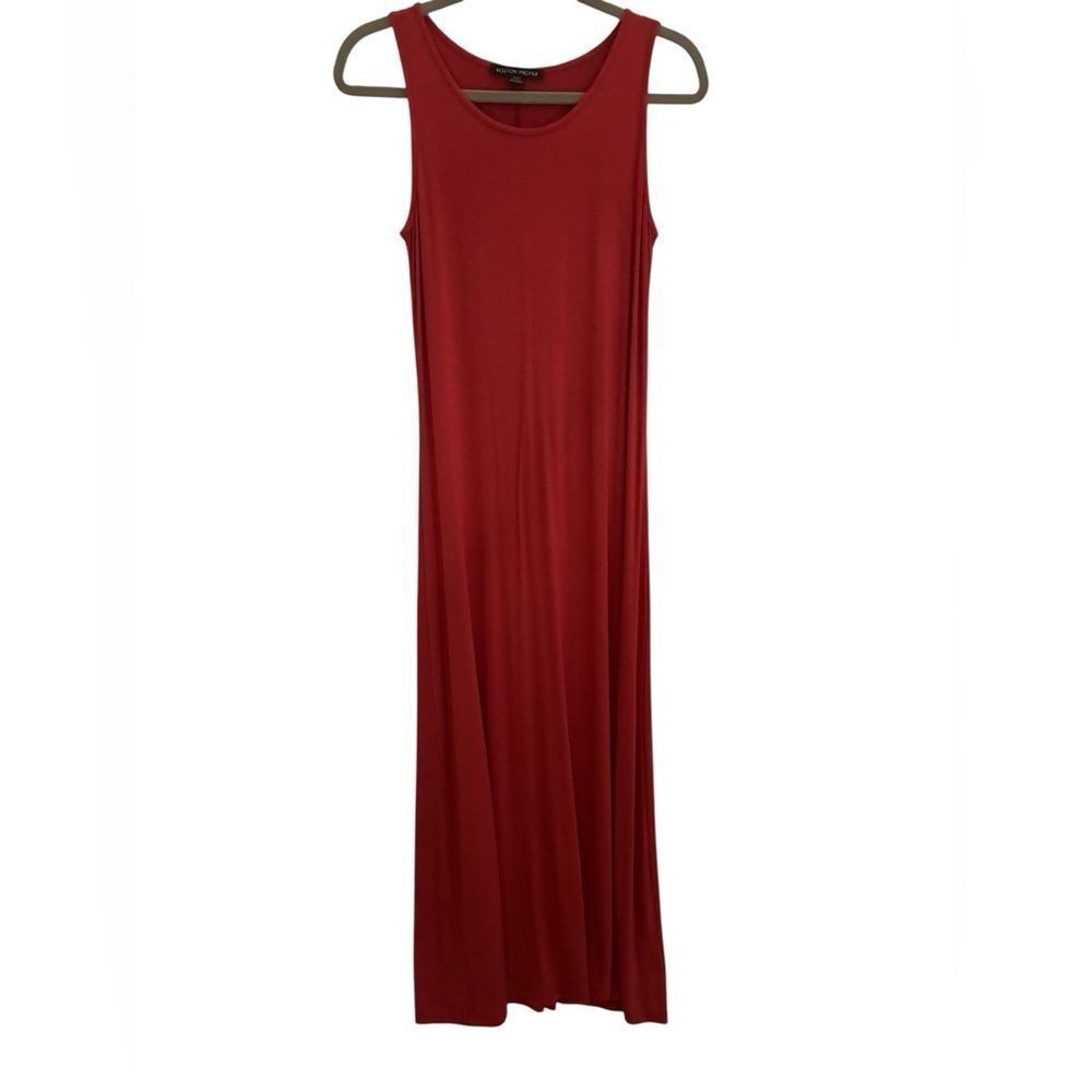 Boston Proper Red Sleeveless Maxi Dress Woman’s Size S